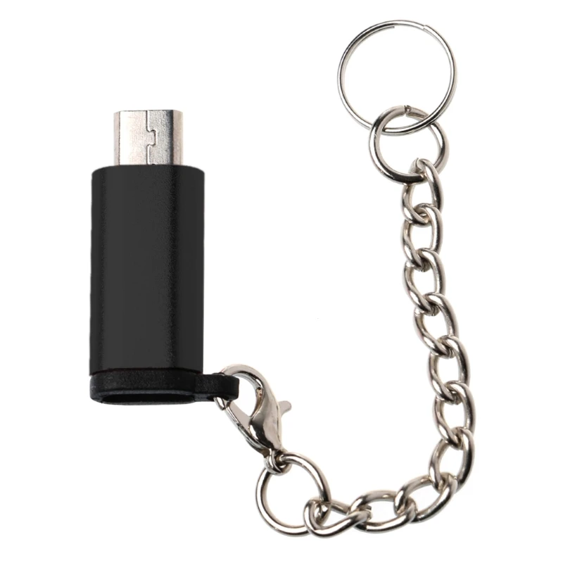 Высокое качество Micro USB Мужской к type C Женский адаптер с брелком для телефонов Android планшетов