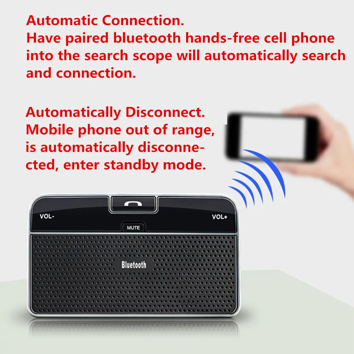 Автомобильный комплект клип Hands free стерео беспроводной Bluetooth 4,0 динамик телефон динамик