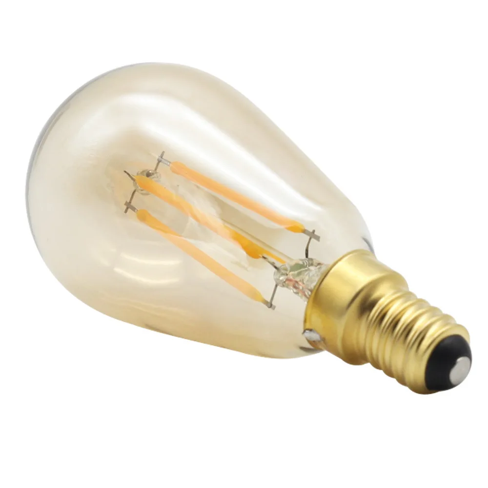 ST45 Edison Bulb LED Lamp Filament Crystal Lamp Light Source Vintage Retro Decorative Lights 220V 4W E14 Edison Screw