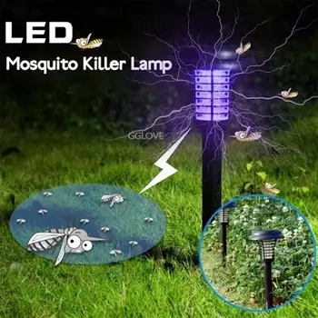 

Solar Fence Light Black Animal Pest Repeller Insect Mosquito Lamp Eco Friendly ABS Illumination Garden Solar Lawn Light Outdoor