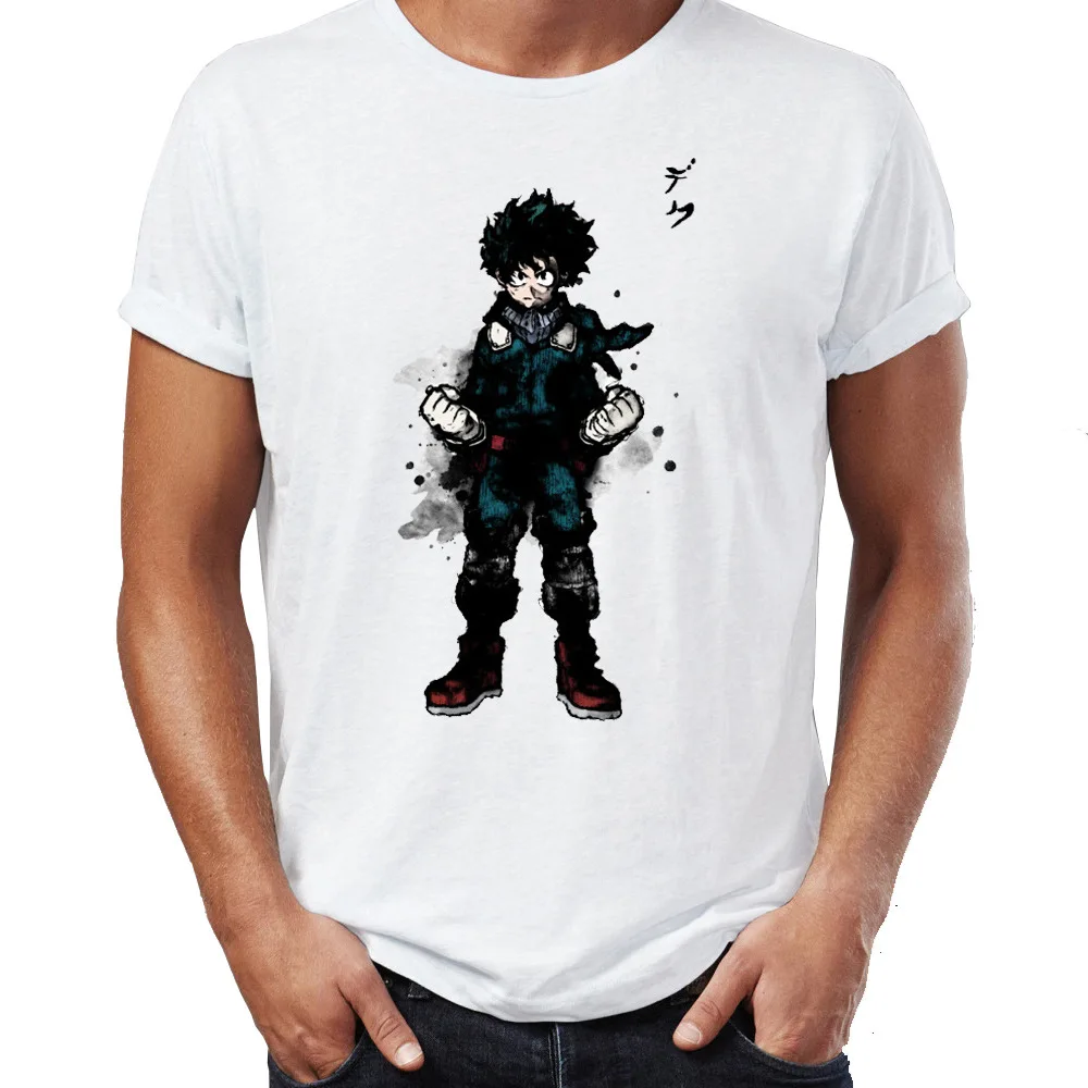 Белая футболка с японским аниме My Hero academic для мужчин и женщин Harajuku Izuku Bakugou