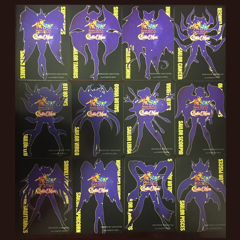 Sailor Moon Cos Sailor Moon "Рыцари зодиака" 3D рельефная композитная флеш-карта игровая коллекция карт Рождественский подарок