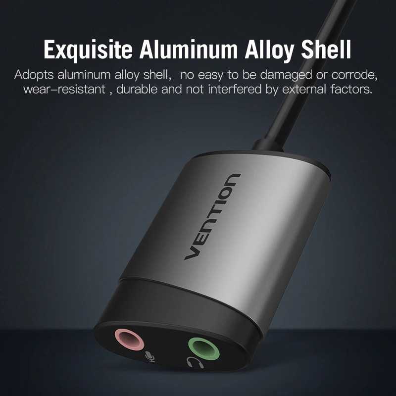 Vention USB 2.0 ܺ  ī 3.5mm USB  USB-ũ Ŀ Macbook Ʈ PC USB    ̽