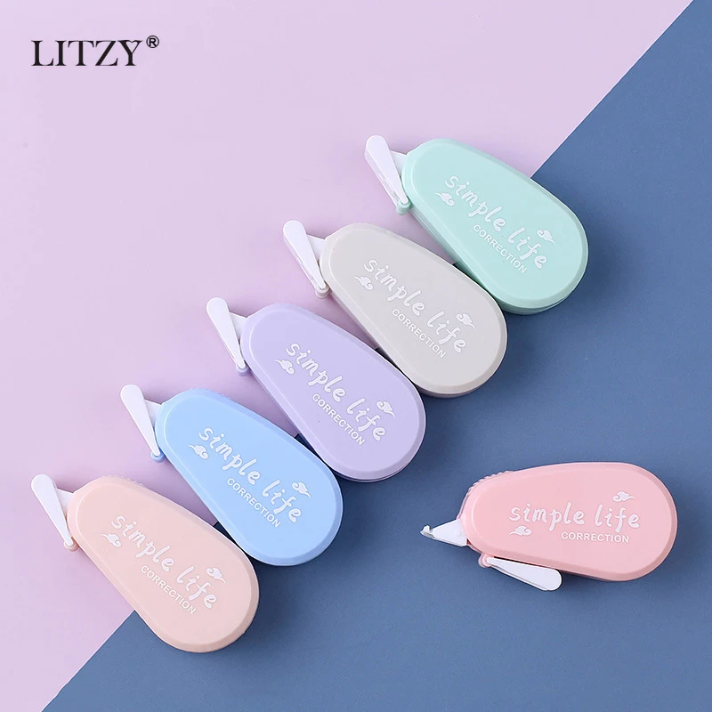 

LITZY 6pcs Mini Correction Tape Set Cute Student Study Stationery School Transparent Correction Tool Cute Stationery Supplies