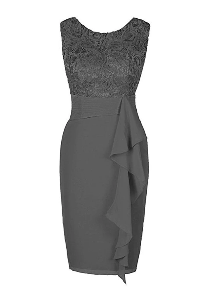 dark grey sheath dress