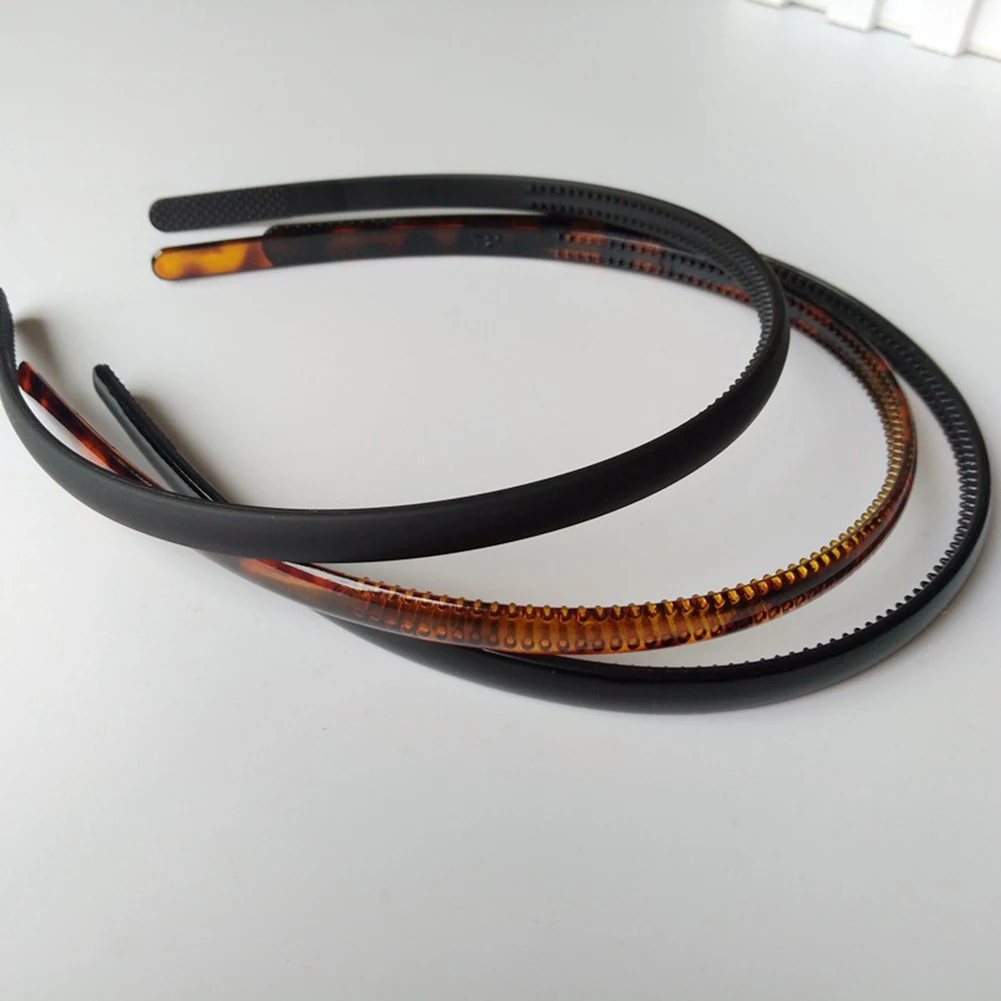 0.8cm Plastic Leopard 1 pc Fashion Mens Women Unisex Black Hair Head Hoop Band Sport Headband Hairband hair accessories - Image 2