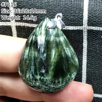

Top Natural Green Seraphinite Pendant Jewelry For Woman Lady Man Love Gift Beads Silver Stone Crystal Water Drop Gemstone AAAAA