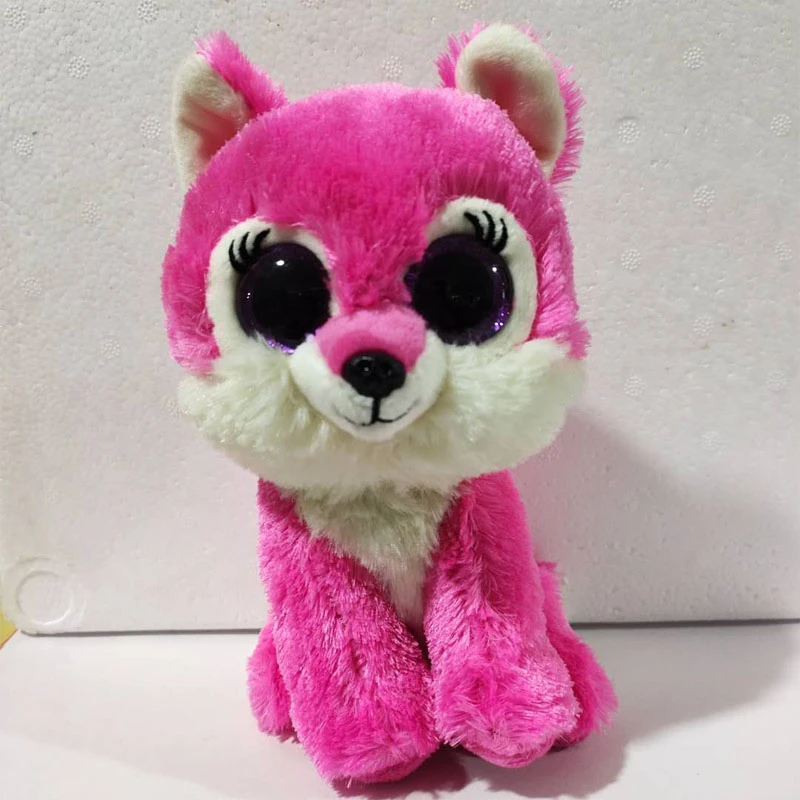 Poupee Animal Mignon Loup Rouge Original Bebe Doux Peluche Jouets Cadeau D Anniversaire 15cm Aliexpress