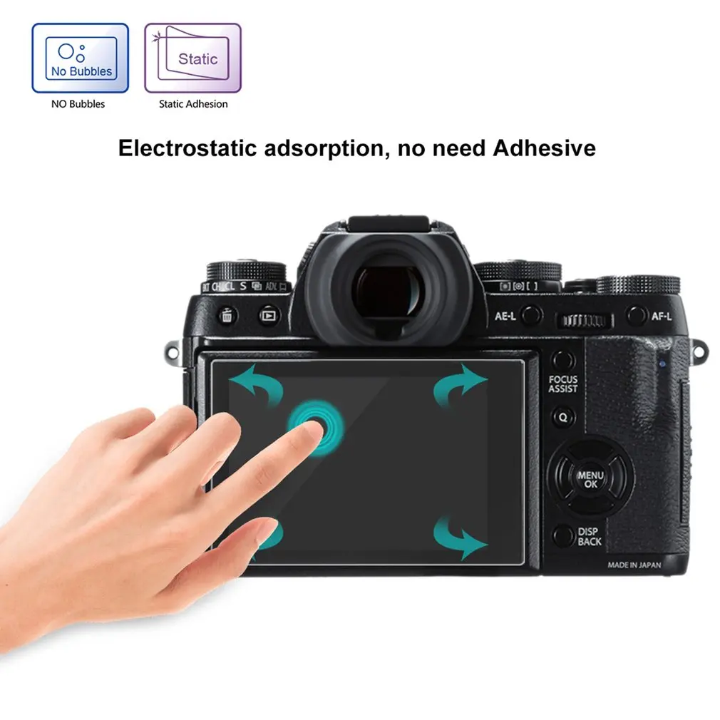 Clear LCD Screen Premium Protective Film 8H Premium Tempered Glass Cover Film Suitable For Fuji XT1/XT2/XA3 Camera
