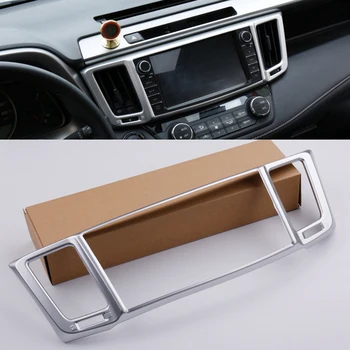

For Toyota RAV4 RAV 4 2016 2017 ABS Matte Chrome Air Conditioner Middle Central Outlet Air Vent Accessories Moulding Trim 1Pcs