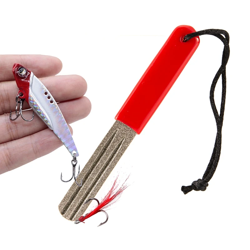 Fishhook Sharpener Double Side Single Dual Grooves Diamond File With
