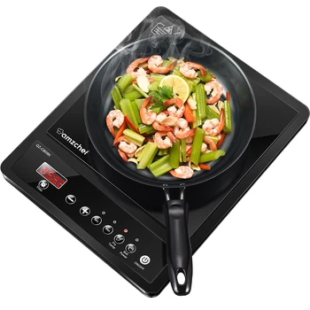 

Aobosi Induction Cooker Portable 2000W, Ceramic Glass Plate with LED Display Electric Hob Portable, Sensor Touch Control, Timer