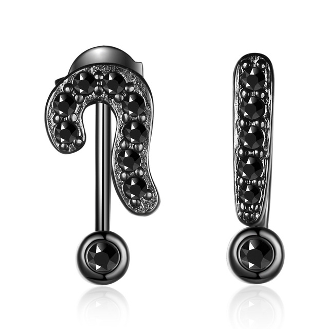 Fashion Sweet Asymmetric Mark Stud Earrings Creative Symbol Question Piercing Earrings For Women Daily Accessories Jewelry