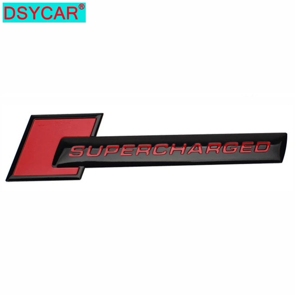 Black Metal Supercharged Letter Emblem Badge Fit for Chevrolet Right /& Left Side Door Fender Trunk Lid Badge Nameplate Decorativ