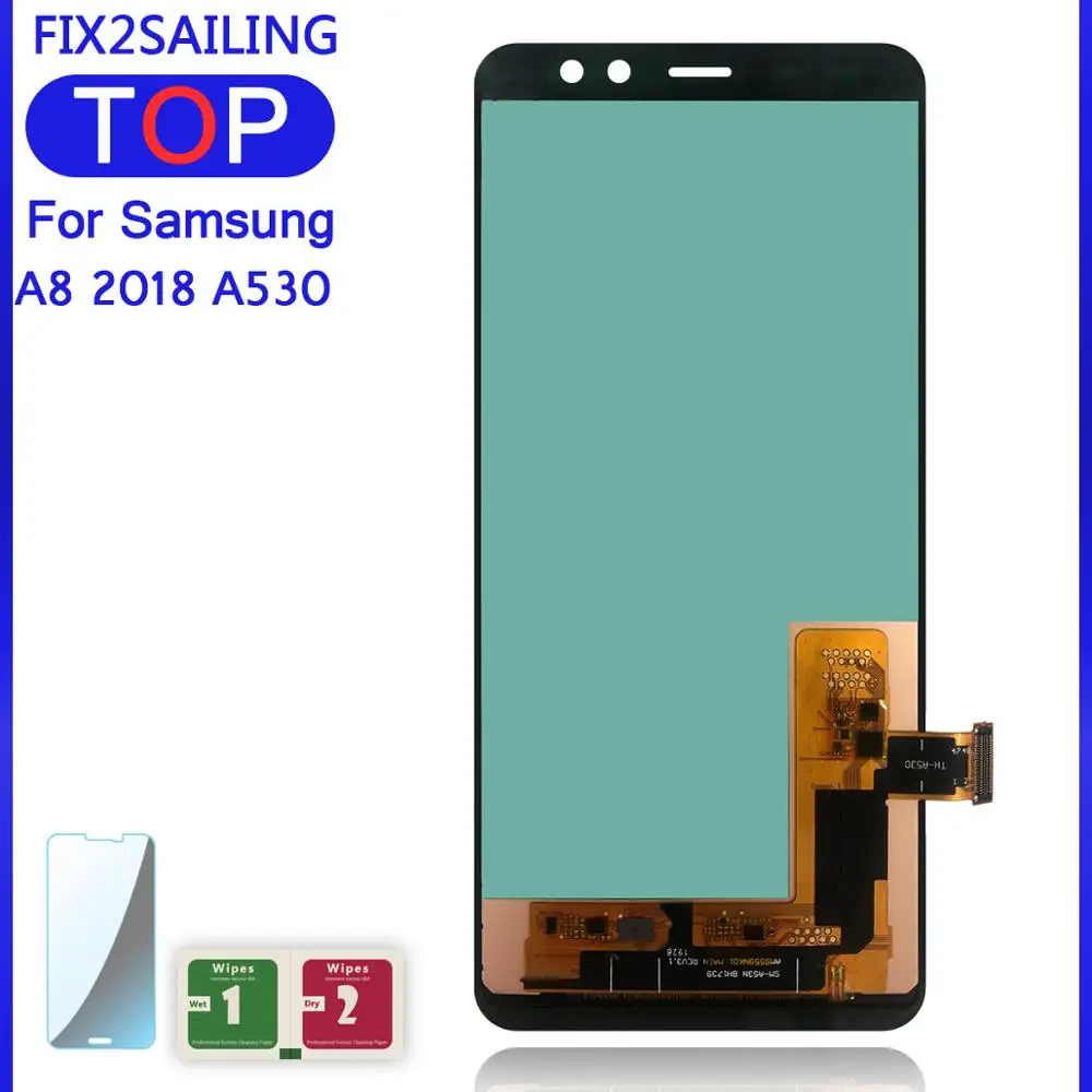 Новый ЖК дисплей для Samsung Galaxy A8 2018 A530 A530F A530DS A530N SM сенсорный экран дигитайзер в