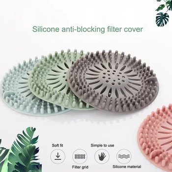 

Vacclo 1pc Silicone Sink Strainer Filter Bathroom Sewer Floor Hair Filter Catcher Colander Kitchen Anti-clogging Cleaning Tools