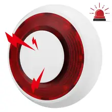 Беспроводной звук голоса и светильник стробовая сирена Предупреждение охранной сигнализации детектор Системы Беспроводной охранной сигнализации