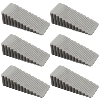 

6pcs Hospital School Wall Protector Collision Proof Removable Anti Slip Home Wedge Silicone Door Stopper Security Heavy Duty
