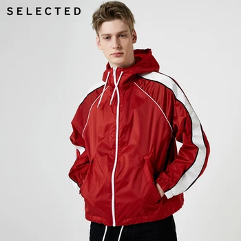 

SELECTED winter men's stripe hooded Coat | 419221508