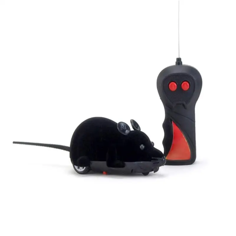 Радиоуправляемые мышки для котов игрушки в виде мышки игрушки беспроводной пульт дистанционного управления игрушечная мышь Новинка игрушка плюшевая крыса механическое движение крысы случайный цвет