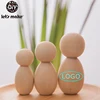 15PC New Wooden Peg Dolls Maple Round Body Wood Dolls Painting DIY Home Nursery Decoration Peg Dolls Christmas Gifts Toys 2020 1