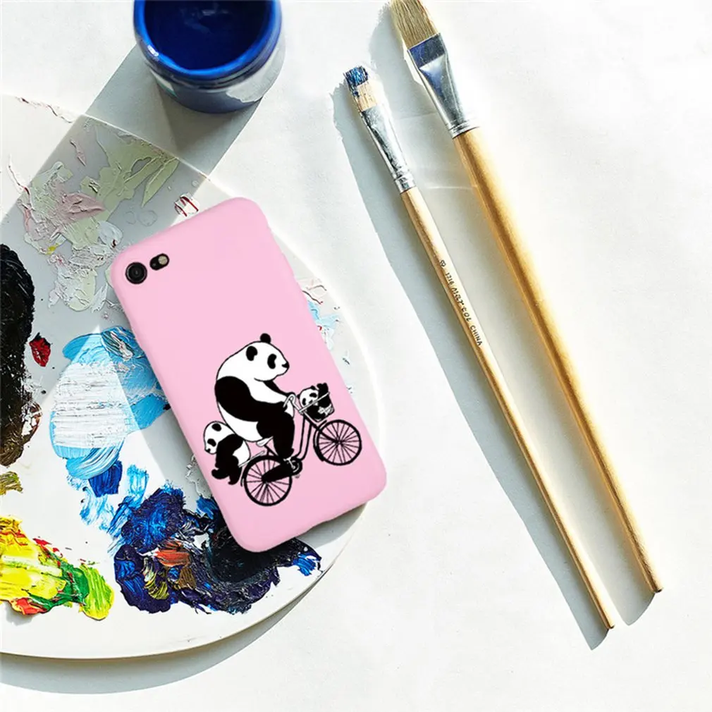 Милый противоударный легкий Ультратонкий чехол для телефона с изображением панды из мультфильма, защитный чехол для iPhone 7P 8P