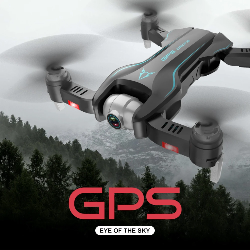 Радиоуправляемый квадрокоптер S20 Дрон gps 4K HD Двойная камера 5G wifi FPV складной селфи