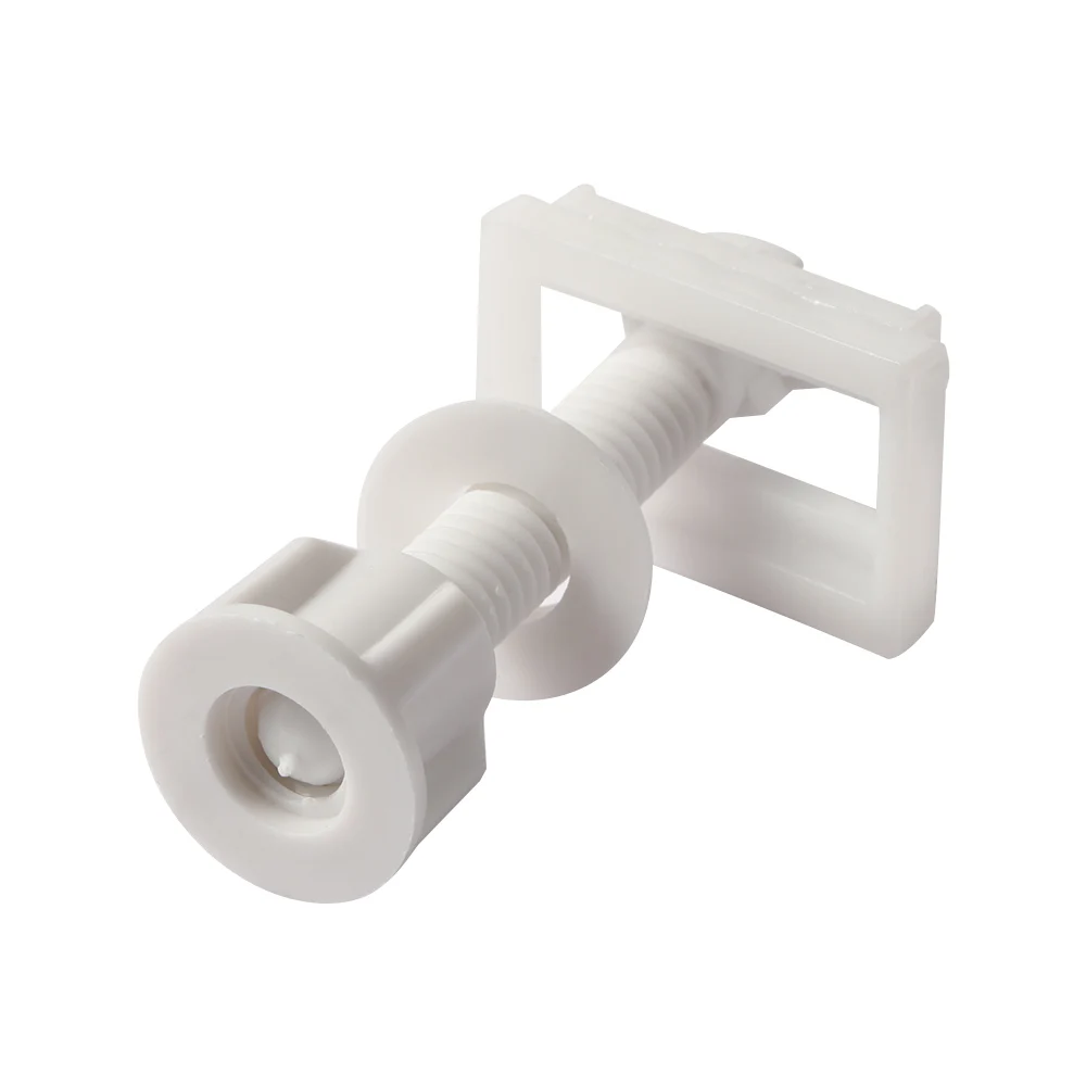 Screw Bolt Nut Set Screw Washer Nut Kit 2Pcs Plastic Toilet Seat Hinge Bolt + Fitting Screws + Nuts Washers Kit For Home Bathroom Accessories 6.3*4*2.5cm