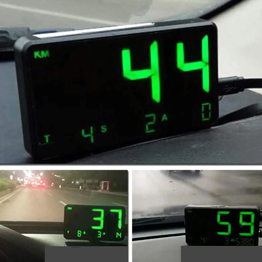 EIN auto heads up display GPS speed meter mess geschwindigkeit alarm laufleistung höhe uhr auto fah