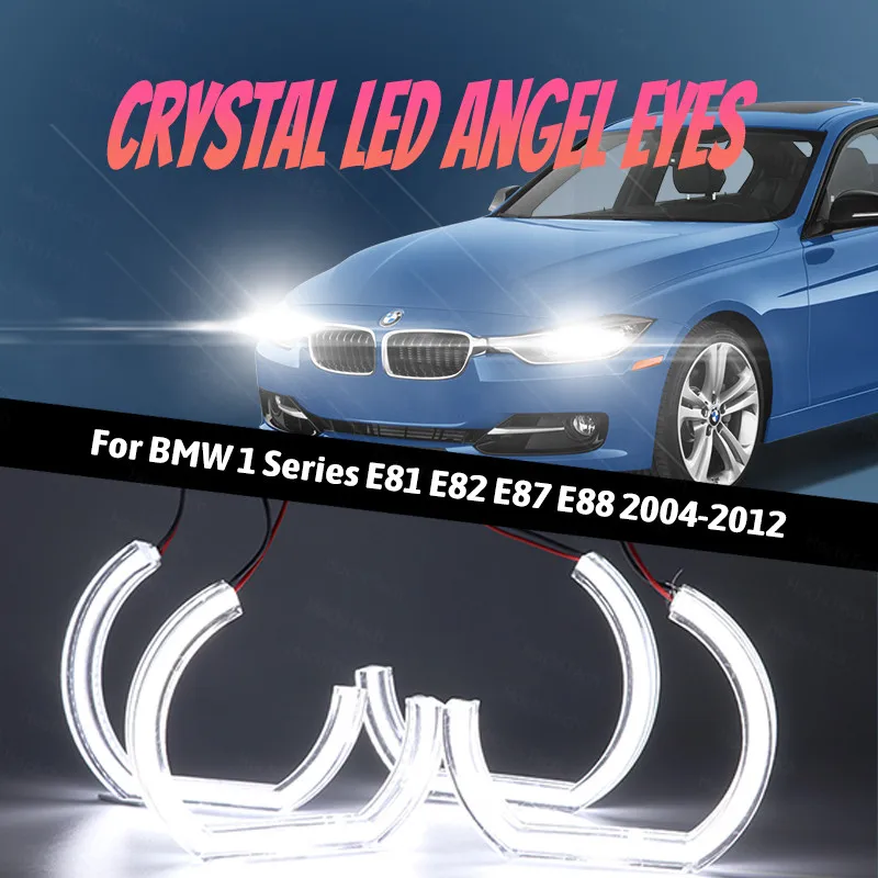 

Cut Style Halo Ring DTM U Shape Light White LED Angel Eyes Kit Day Light for BMW 1 Series E81 E82 E87 E88 04-12 XENON HEADLIGHT