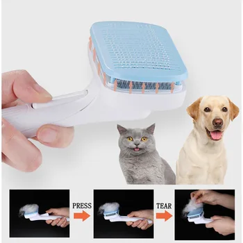 

Robotime High Quality Pet Products Pet Comb for Dogs Grooming Toll Automatic Hair Brush Remover Dog Cat Massage