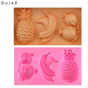

Fruit pomegranate banana pineapple shape silicone mold kitchen cooking tools sugar craft chocolate cake decoration tools