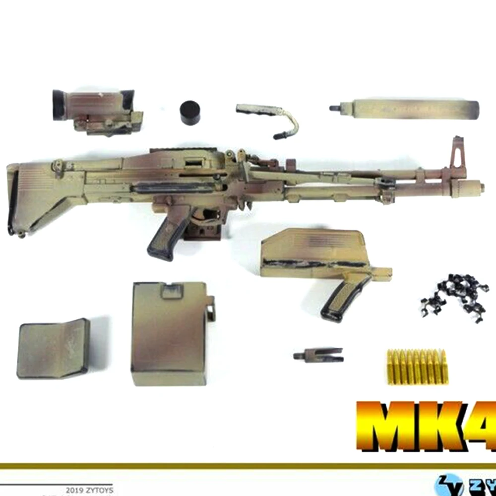 Модель оружия в масштабе 1:6 наличии модель ZY Toys ZY2010 MK43 Игрушечная для 12-дюймовой