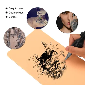 

Double Sides Tattoo Practice Skin Soft Silicone Pads Tattooing Microblading Practice Skin for Beginners Tattoo Accessory Tool