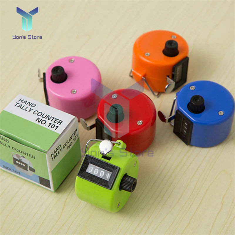 Contatori Numerici A 4 Cifre Conchiglia In Plastica Display A Dito A Mano Conteggio Manuale Conteggio Clicker Timer Calcio Golf Counter Sport Portachi