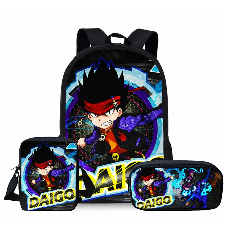 as pictures ThiKin 3 шт. Beyblade Burst школьные сумки набор для Дети Мальчики Школа Рюкзаки на плечо рюкзак Детский рюкзак ранец - Цвет: as pictures