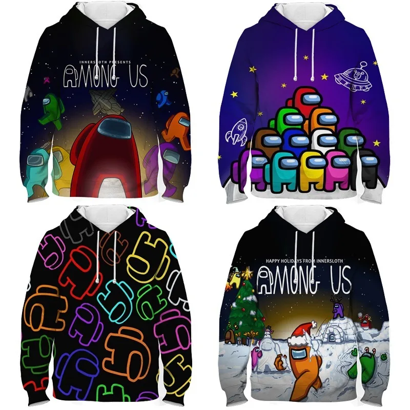 

Children Game Among Us Hoodie Kids Cartoon 3D Printed Sweatshirt Boys Girls Anime Pullover Harajuku Sudadera Autumn Winter Tops