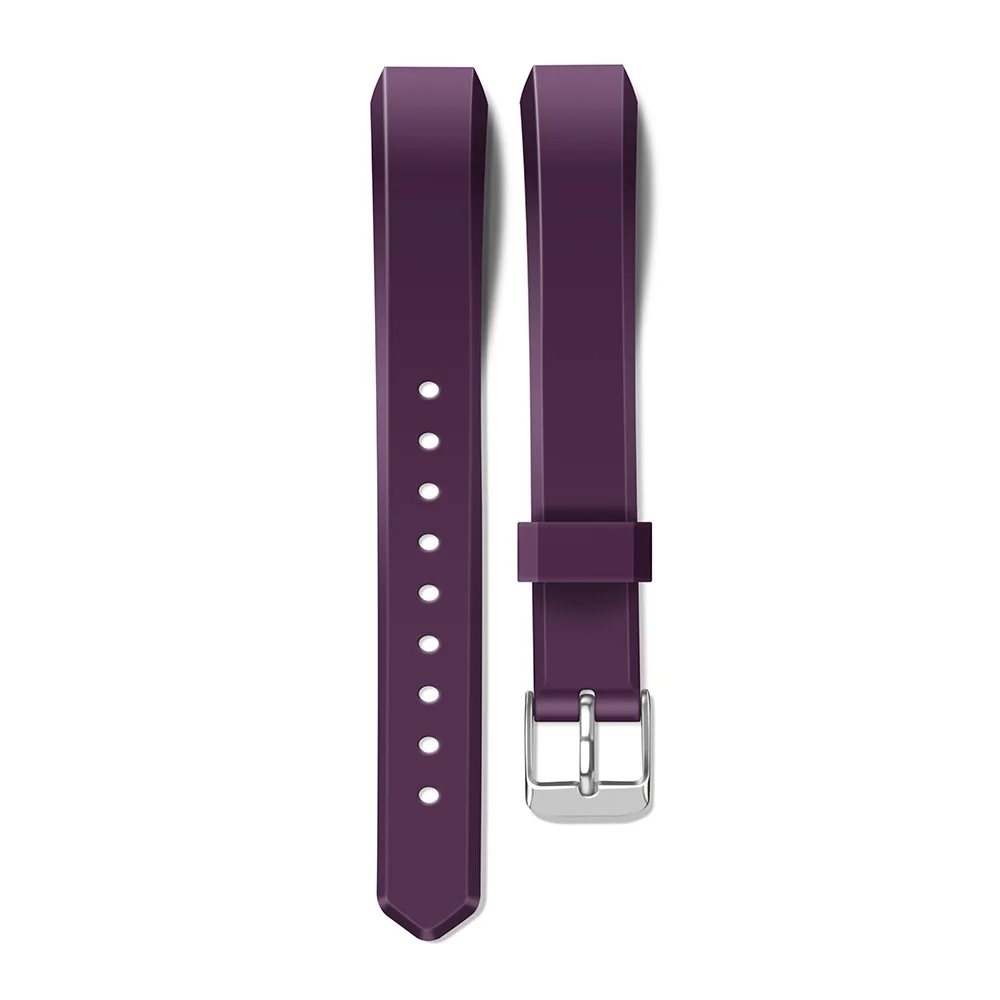 Гладкий силиконовый ремешок для часов Fitbit Alta сменный ремешок для часов Fitbit Alta HR Браслет спортивный ремешок Блестящий Браслет - Цвет ремешка: Dark Purple