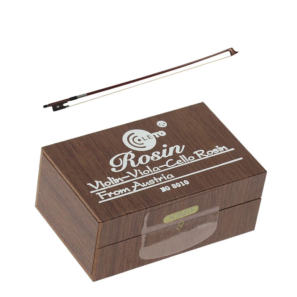 4/4 Brazilwood Cello Bow + Cello Violin Fiddle Rosin For Practice Learning