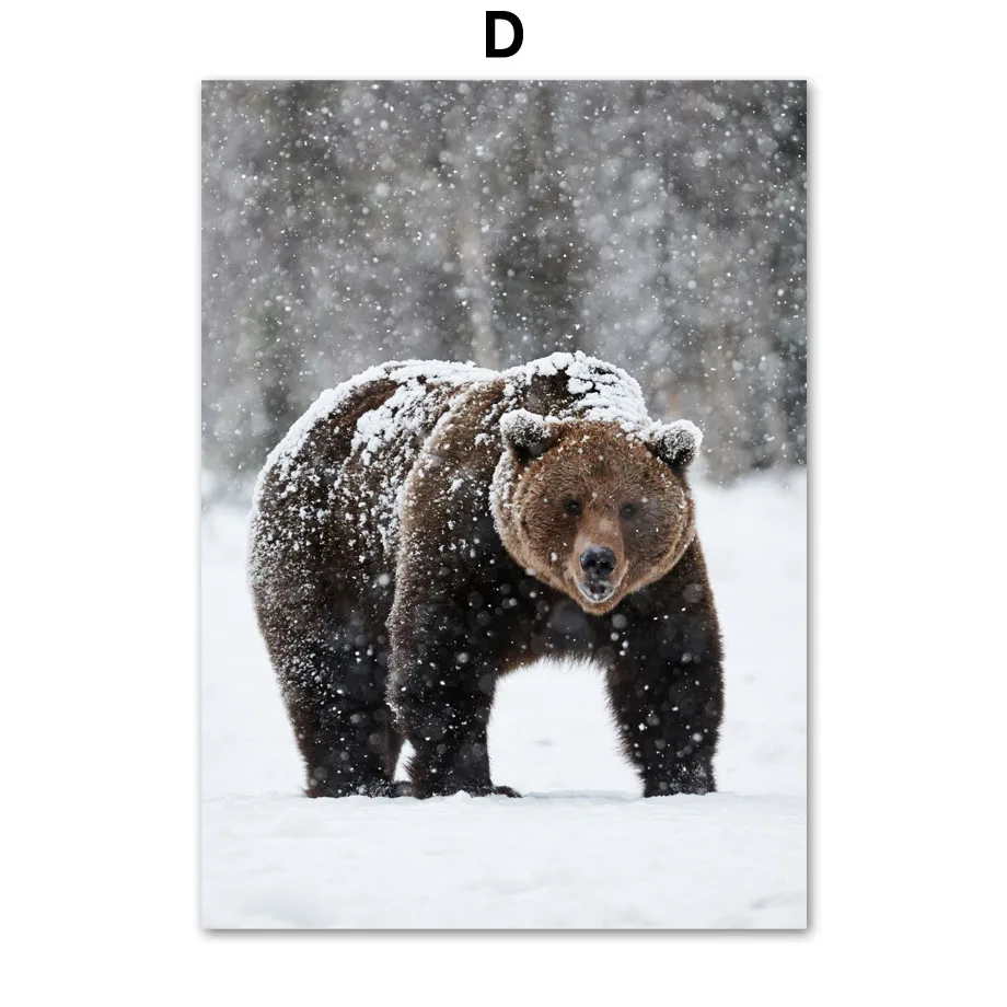 Forest-Bear-Deer-Winter-Snow-Landscape-Wall-Art-Canvas-Painting-Nordic-Posters-And-Prints-Wall-Pictures (6)