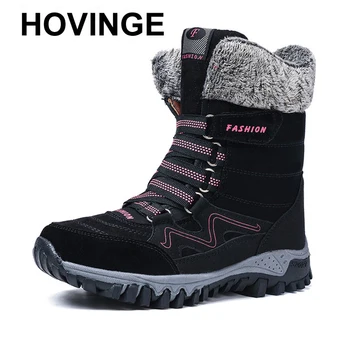 

HOVINGENew arrival winter snow boots fashion suede leather women warm ankle boots boots ShoesE013