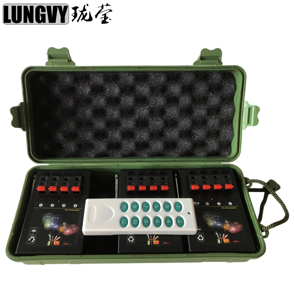 

Free Shipping AM04R-3 Wireless Remote Control 3 Receivers 4 Cues 12 Channel Electric Ignition Pyro Mini Machine Indoor Stage