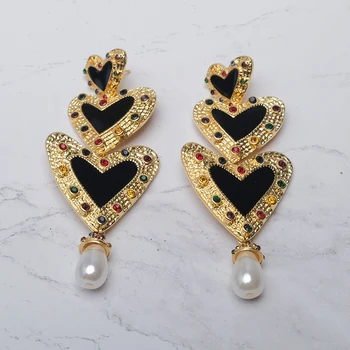 

Amorita boutique Love design fashion pearl drop earrings