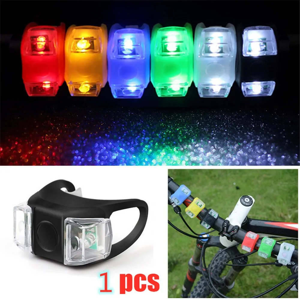 Venta caliente Lámpara de silicona de colores para cabeza de barco, luces de seguridad en bicicleta, luces para correr de noche, Flash LED, lámparas de advertencia de seguridad, batería OMZl03BYX