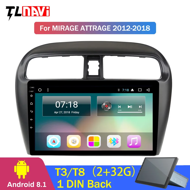 

2G RAM 32G ROM 9 Inch Android 8.1 Car Gps Navigation For Mitsubishi mirage attrage 2012-2018