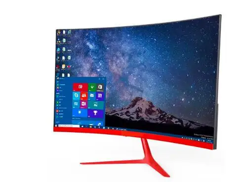 24 &quot27 дюймов 2K изогнутый монитор ПК 60/75 Гц HD игровой компьютер 1920 × 1080 изогнутая