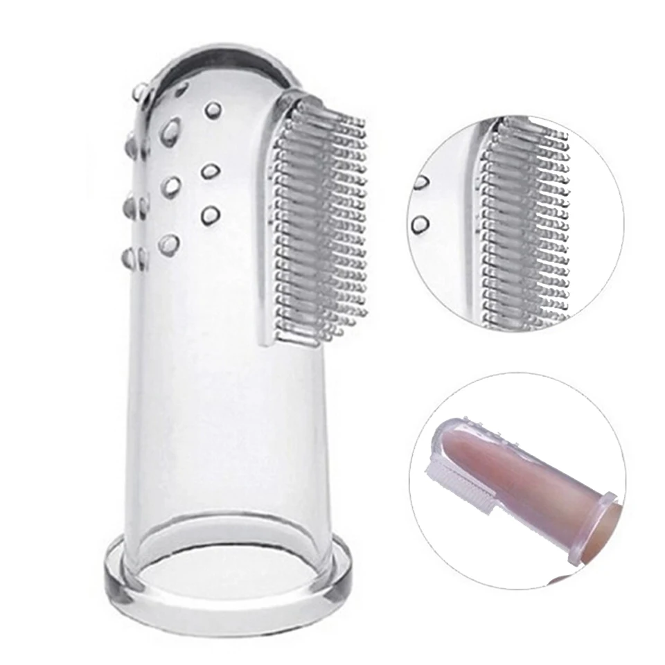 1pc Baby Finger Toothbrush Silicon Toothbrush+Box Infant Tooth Brush Children Teeth Clear