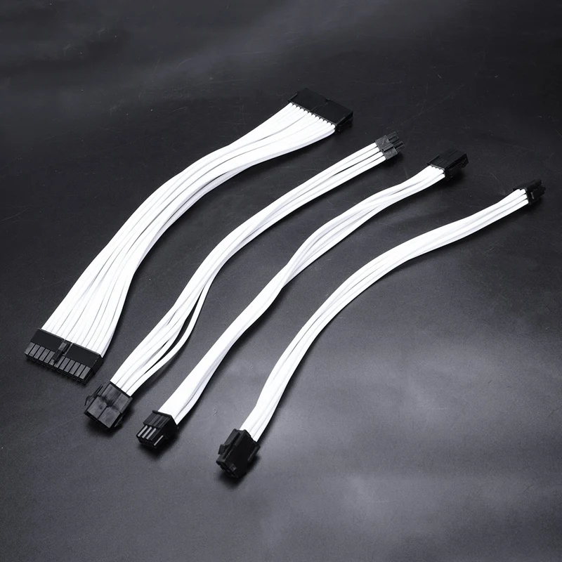 Базовый набор удлинительных кабелей 1 шт. Atx 24Pin/Eps 4 + 4Pin/Pci E 8Pin/Pci 6Pin удлинитель