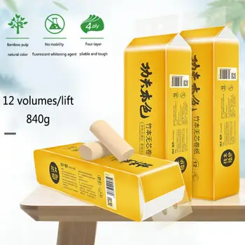 

2020 HOT Plant Protection Natural Coreless Roll Paper 12 Rolls / Lifting Toilet Paper 4 Layers Household