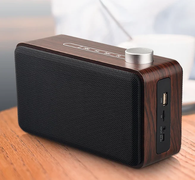 Wooden Bluetooth Speakers Bookshelf Speakers Subwoofer Portable Wireless Boombox PC/TV with Support TF card/usb disk /AUX
